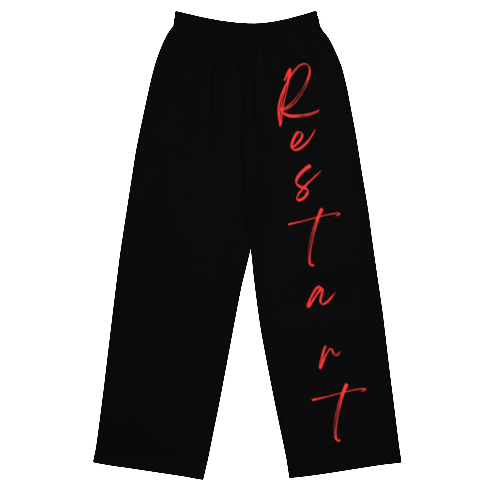 Restart Black unisex wide-leg Jogging Bottoms