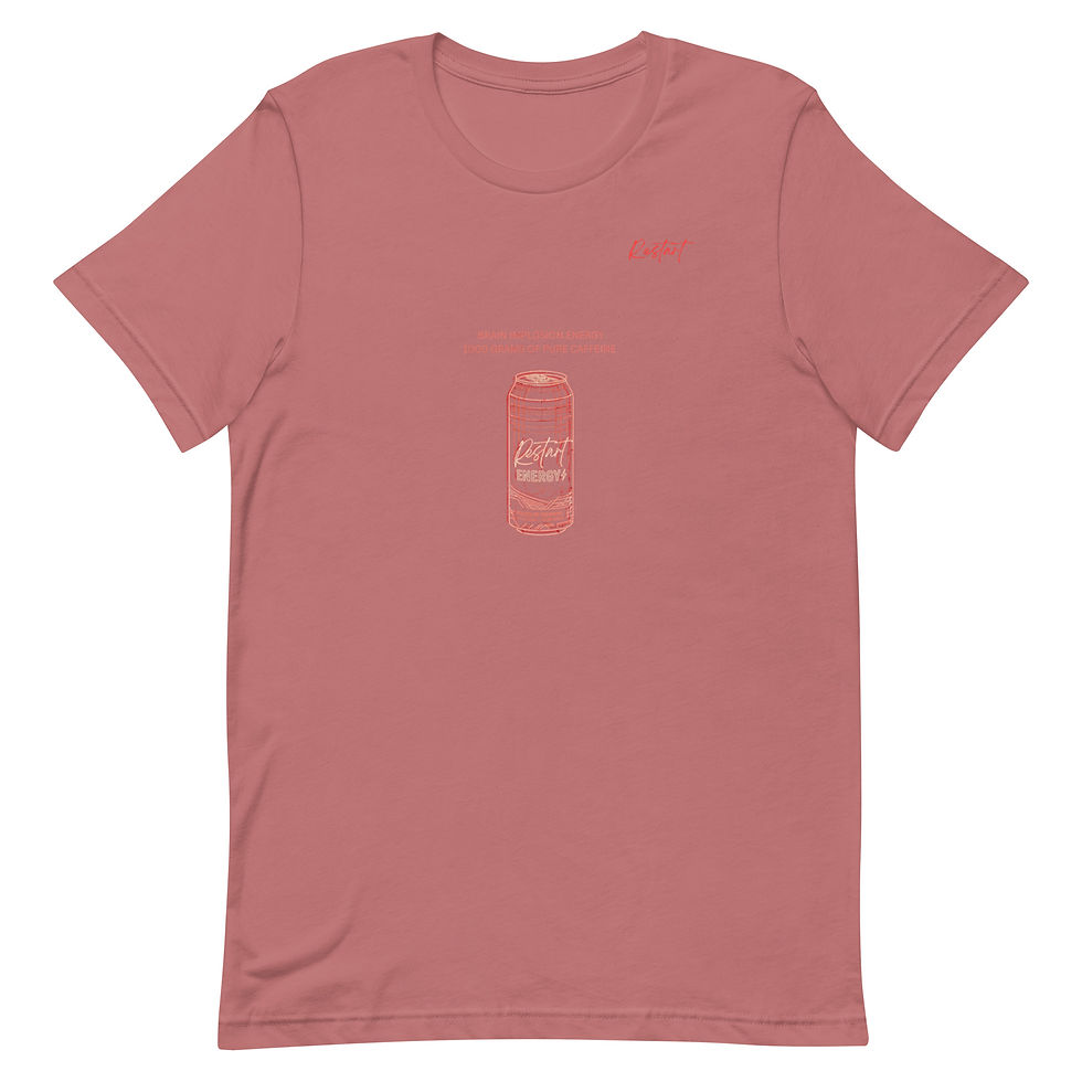 Thumbnail: Dusty rose t-shirt with a small graphic on the chest