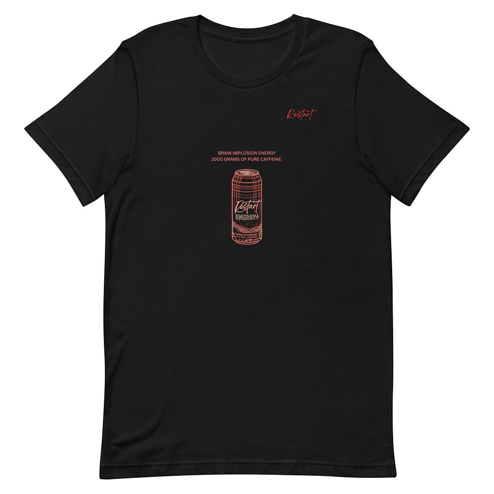 Thumbnail: Black Cherry Tree T shirt with can graphic on the chest
