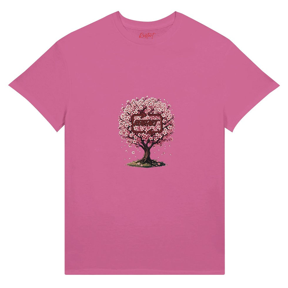 Thumbnail: Pink Cherry Tree T shirt with cherry blossom graphic