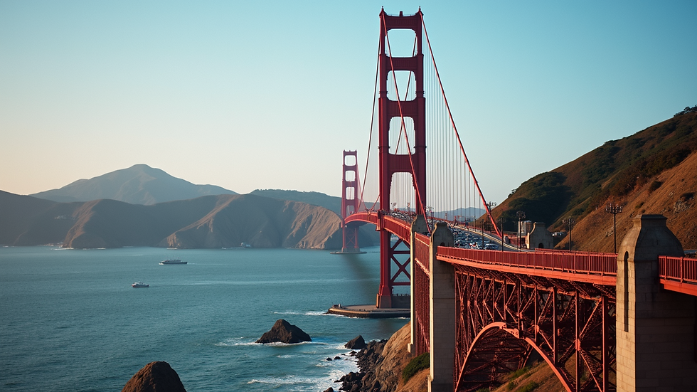 Eye-level view of the Golden Gate Bridge