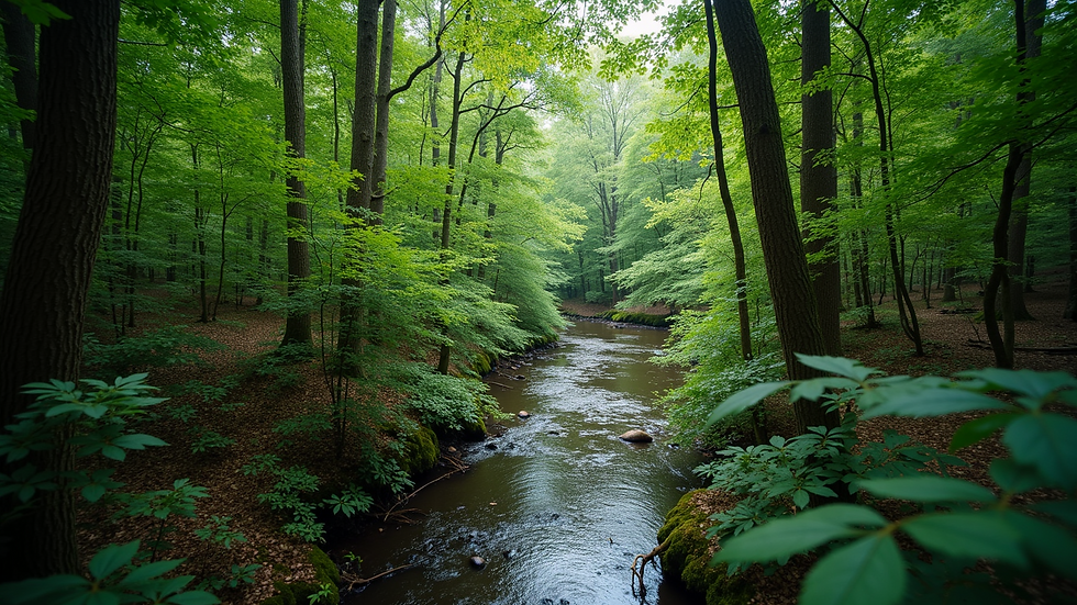 High angle view of lush greenery in Congaree National Park