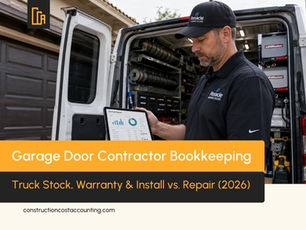 Garage Door Contractor Bookkeeping: Truck Stock, Warranty Splits & Install vs. Repair (2026)