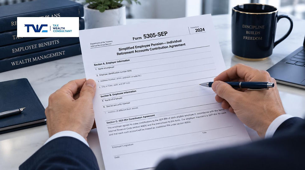 Adopting a SEP-IRA plan using IRS Form 5305-SEP