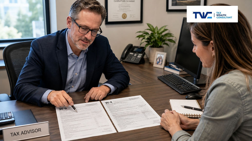 W-9 vs W-4 comparison contractor independent vs employee classification