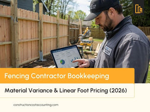 Fencing Contractor Bookkeeping: Small Jobs, Material Variance & Linear Foot Pricing (2026)