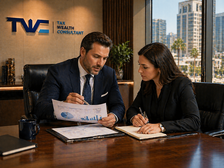 Tax planning services law firms Orange County TWC advisor session