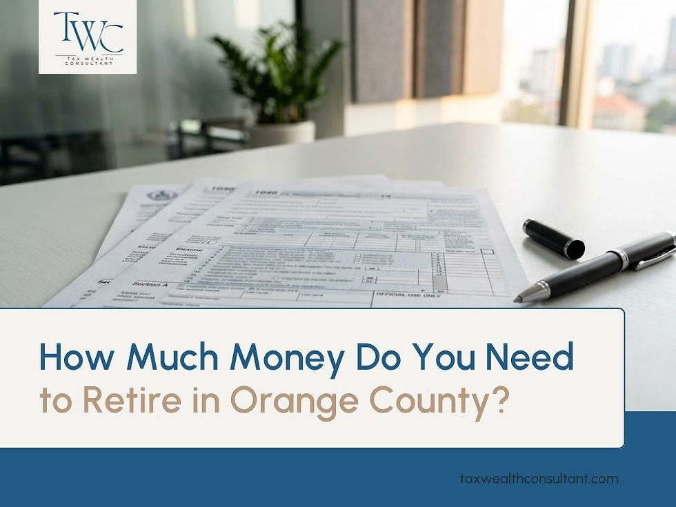 Tax Wealth Consultant EA advisor explaining 2026 federal income tax brackets to client in Orange County