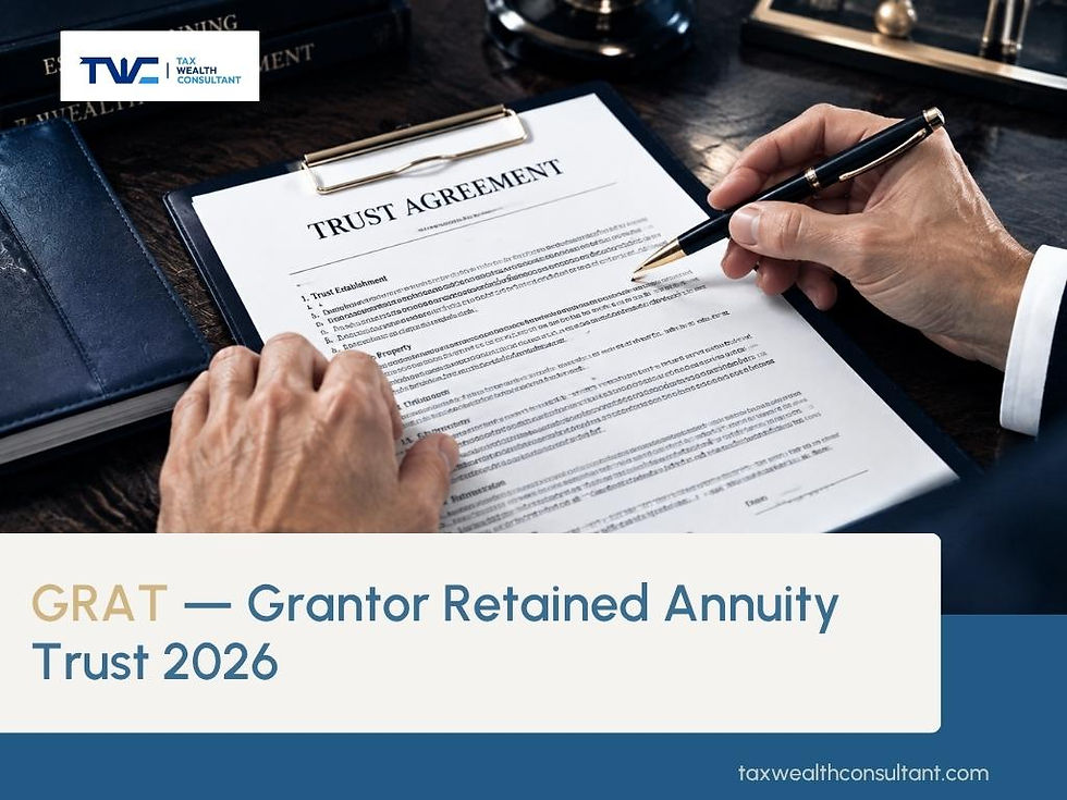 Reviewing a grantor retained annuity trust document for 2026 wealth transfer planning