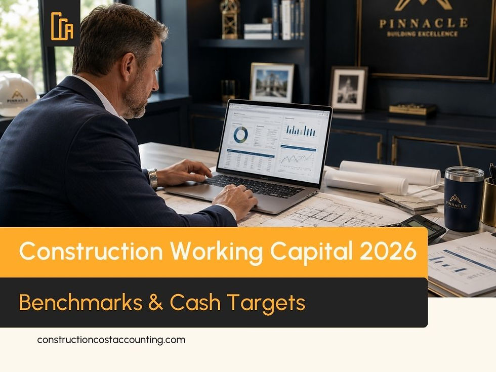 Construction Working Capital in 2026: Benchmarks, Cash Reserve Targets, and the Numbers Every Contractor Needs to Hit