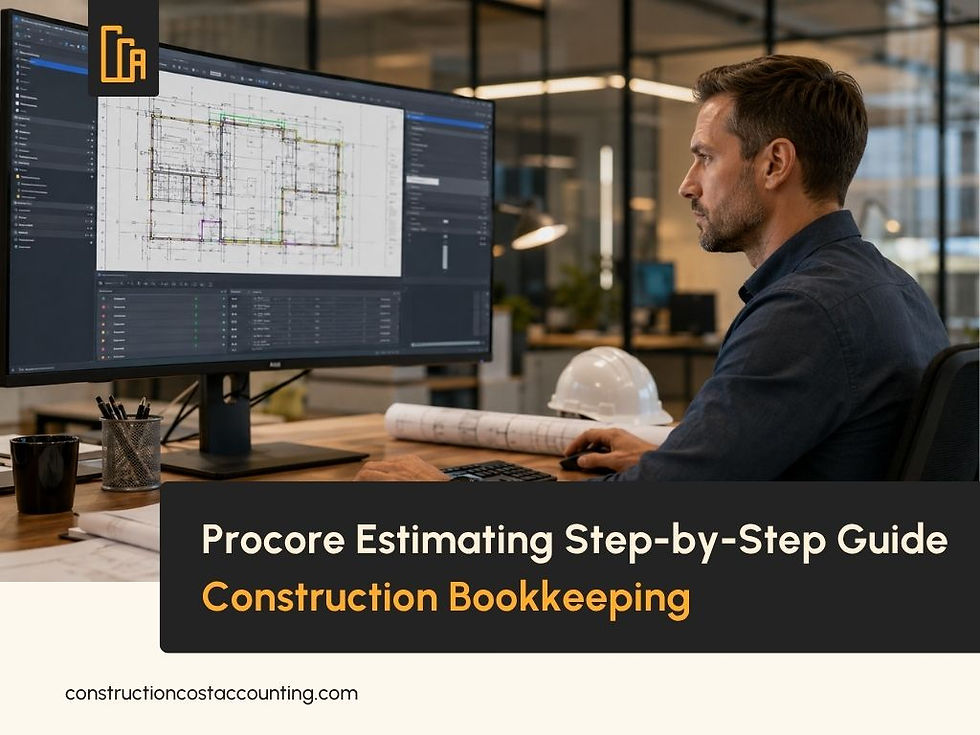 Procore Estimating — How It Works and What Your Construction Bookkeeper Needs to Do With the Data