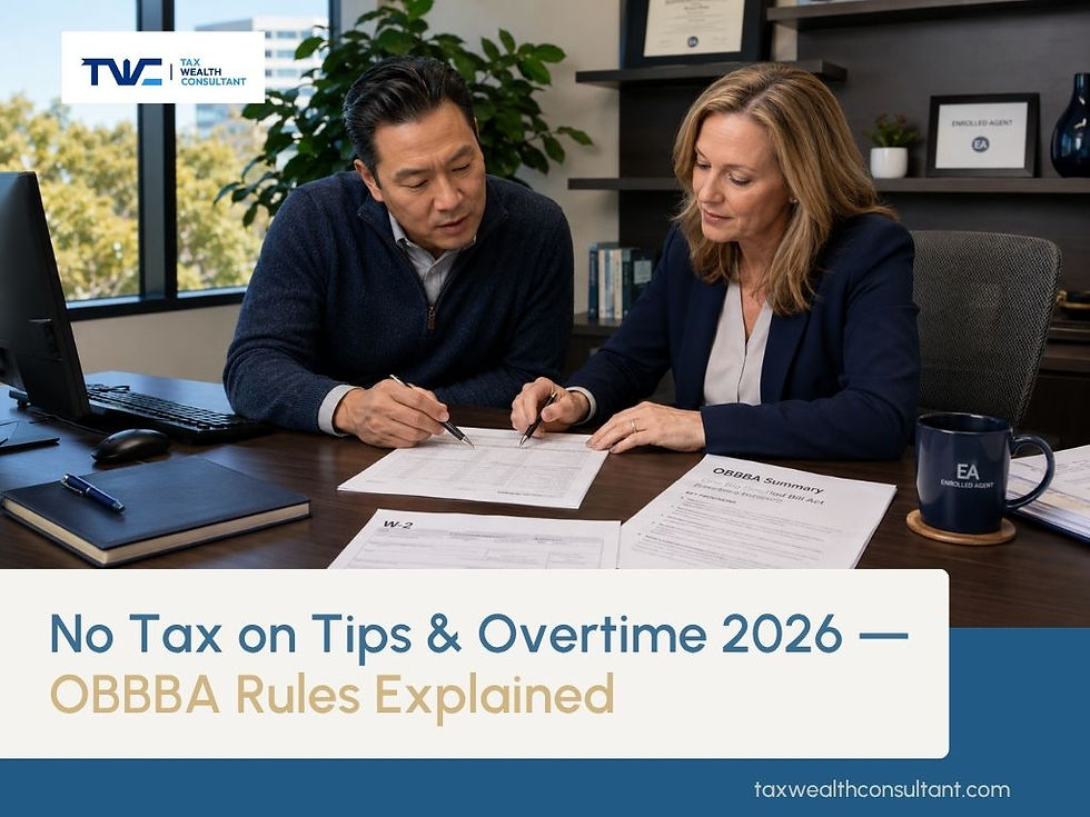 No Tax on Tips and No Tax on Overtime — What the OBBBA Deductions Actually Mean (and the Myths to Ignore)