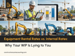 Equipment Rental Rates vs. Internal Rates: Why Your WIP Is Lying to You