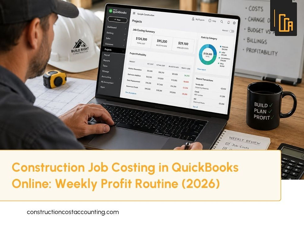 Construction Job Costing in QuickBooks Online: The Weekly Routine That Keeps Jobs Profitable (2026)