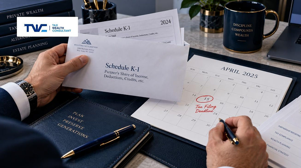 A late-arriving Schedule K-1 affecting estimated tax payment planning