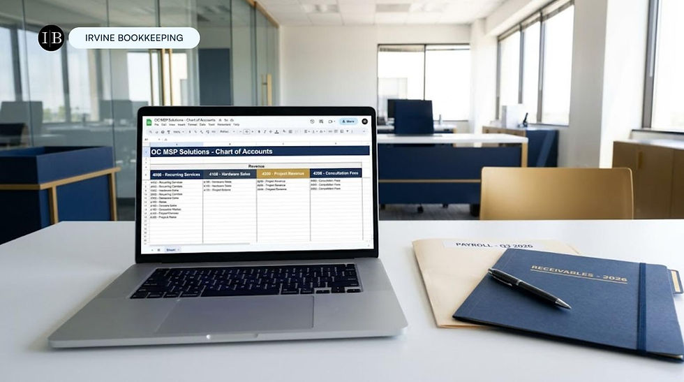 quickbooks msp chart of accounts