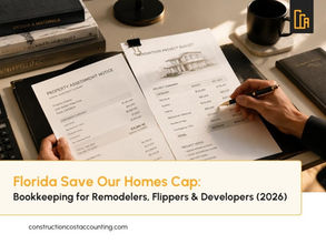 Florida Save Our Homes Cap: Bookkeeping for Remodelers, Flippers & Developers (2026)