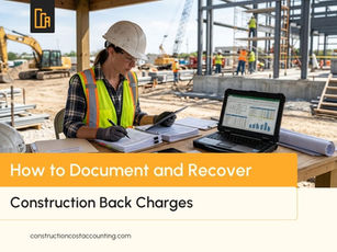 Back Charges in Construction: How to Document, Record, and Recover Every Dollar