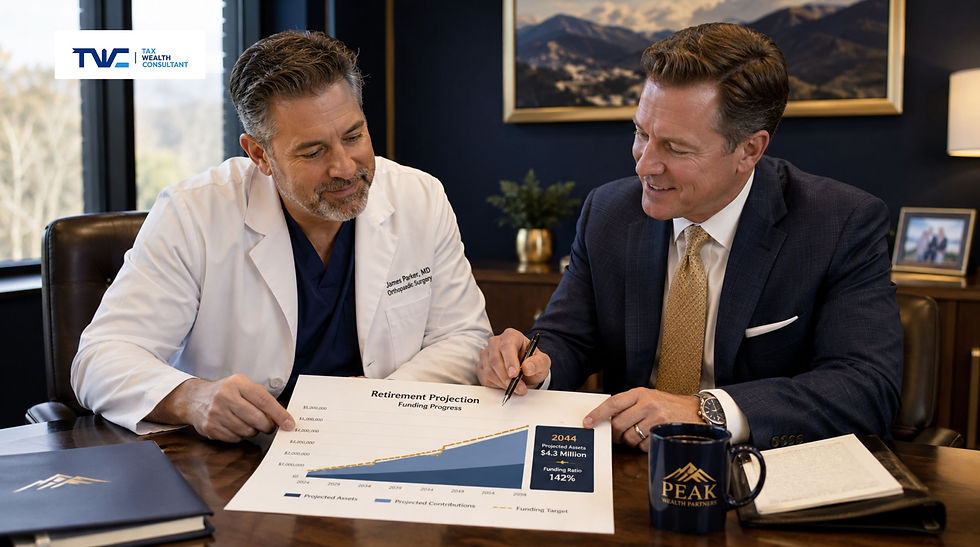 A medical practice retirement plan design pairing a 401(k) with a cash balance plan