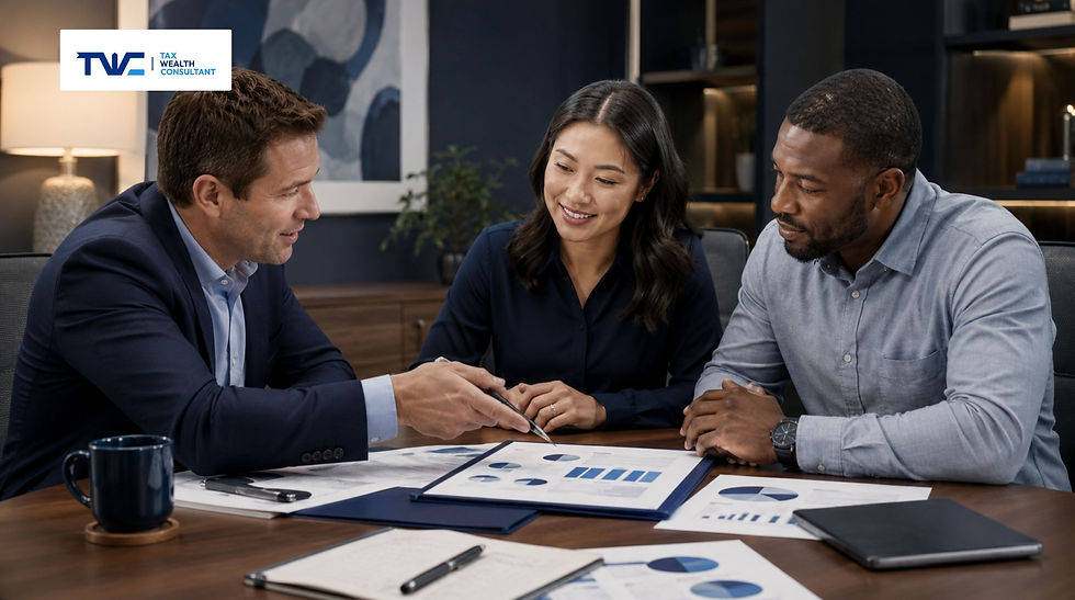 Tax advisor and financial advisor coordinating tax loss harvesting for a client portfolio