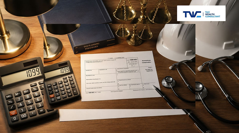 1099 recipients construction subcontractor attorney doctor dentist real estate investor marketing agency 