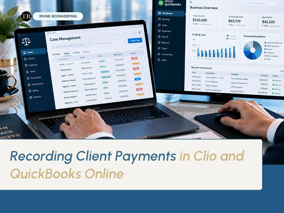 How Law Firms Record Client Payments in Clio and QuickBooks Online — Without Double Entry