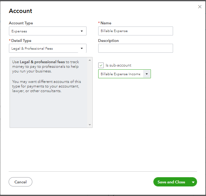 Set up a billable expense in QuickBooks online