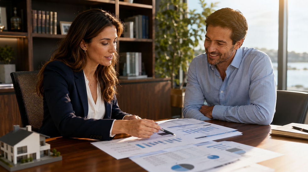 Tax advisor meeting with real estate investor