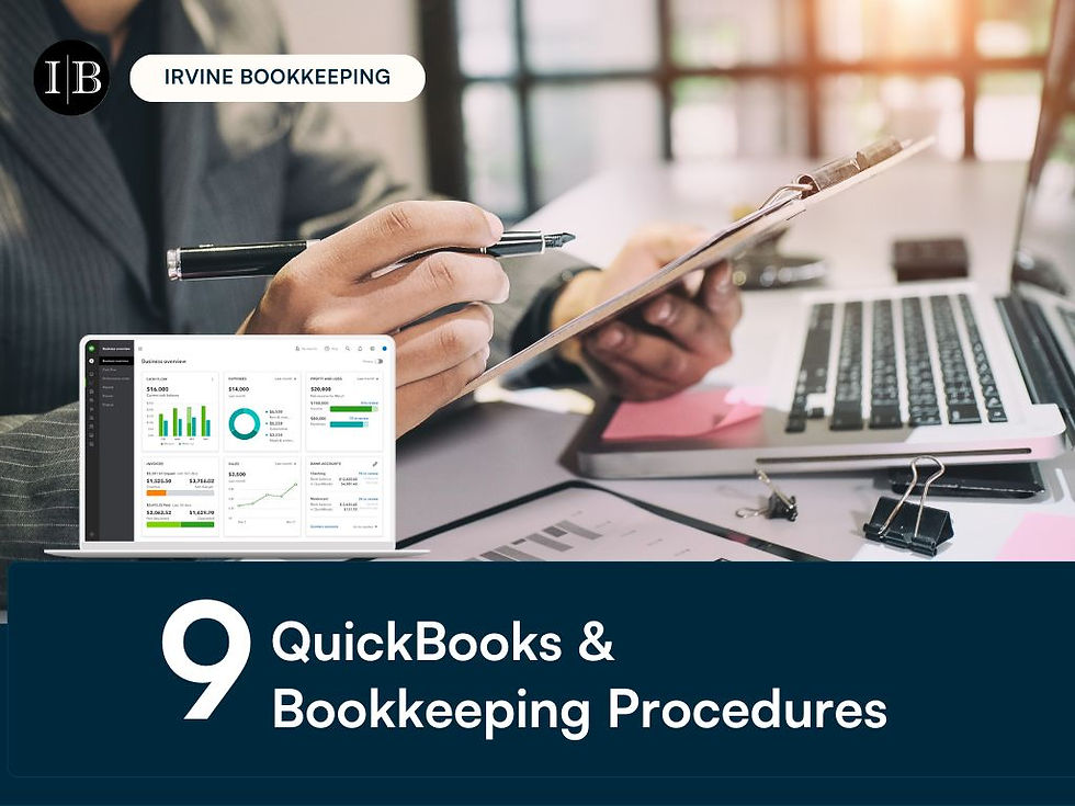 9 QuickBooks & Bookkeeping Procedures You Need To Learn