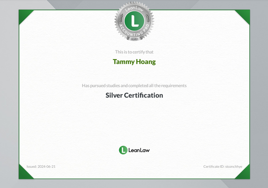 Silver Certification of LeanLaw
