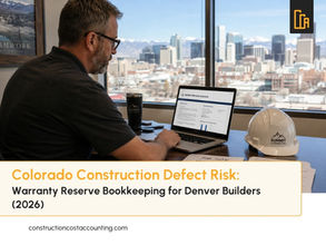 Colorado Construction Defect Risk: Warranty Reserve Bookkeeping for Denver Builders (2026)