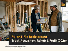 Fix-and-Flip Bookkeeping: How House Flippers Should Track Acquisition, Rehab & Profit (2026)