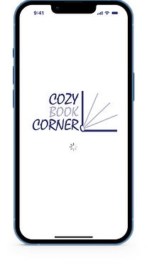 Cozy Book Corner App Mockup Loading Screen