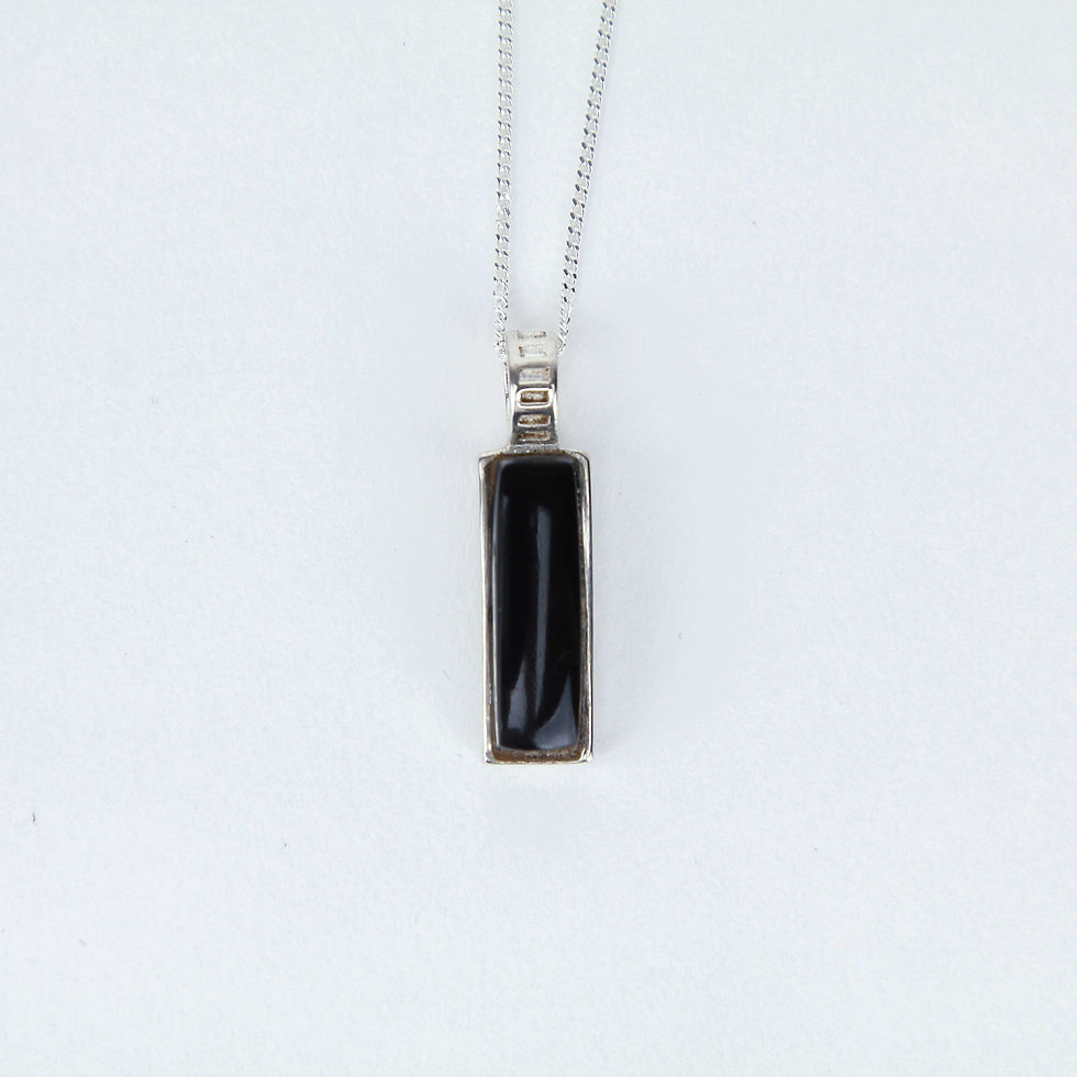 Whitby Jet Oblong Pendant