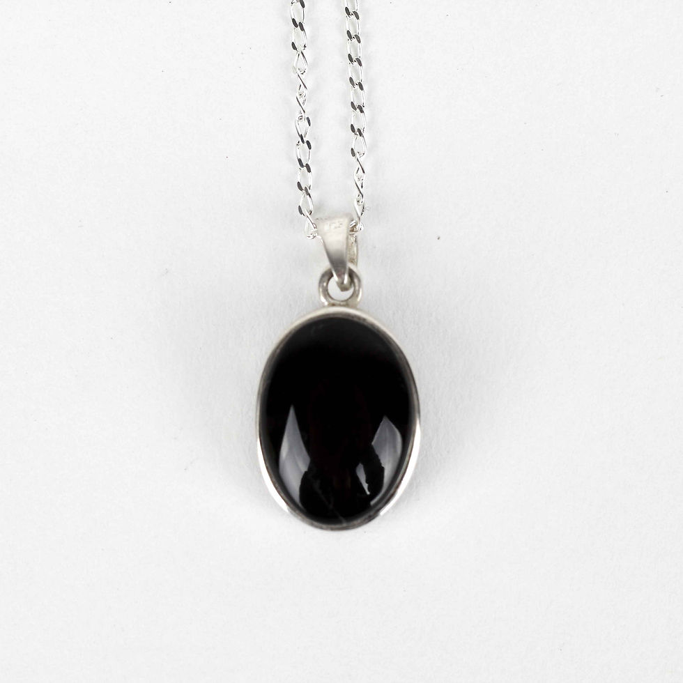 Whitby Jet Designs small pink Abalone pendant