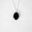 Thumbnail: Whitby Jet Oval Blue Abalone Pendant
