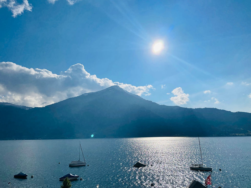 Rigi mit Sonne und See