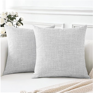 Light Grey Euro Sham Pillow Cover