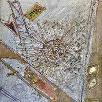 Silver Sun 25 x 25"