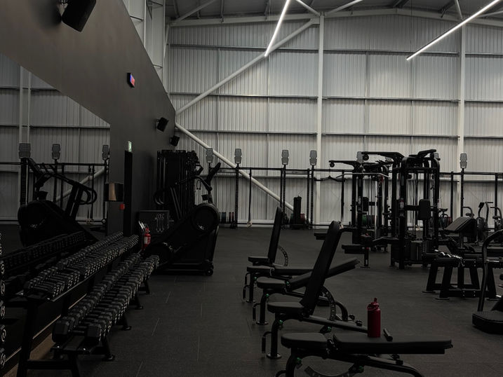 Atlas Training Club gym interior and specialist lighting by CT Contractors
