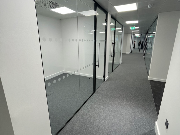 Office fit-out refurbishment at Temple One Offices in Birmingham by CT Contractors Preston