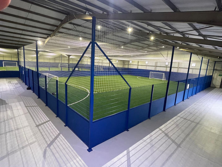 Indoor football training centre refurbishment at Blackburn Rovers Indoor Centre in Blackburn by CT Contractors Preston