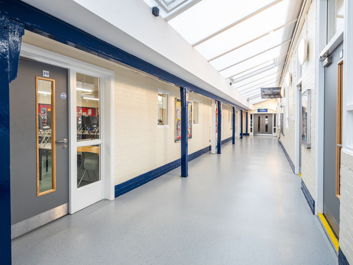 Commercial fire door installation at Wellington School in Manchester by CT Contractors Preston