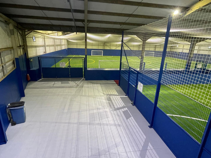 Indoor football training centre refurbishment at Blackburn Rovers Indoor Centre in Blackburn by CT Contractors Preston
