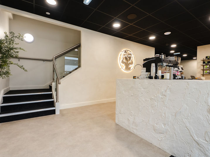 Reception fit out at Atlas HYROX Training Club by CT Contractors