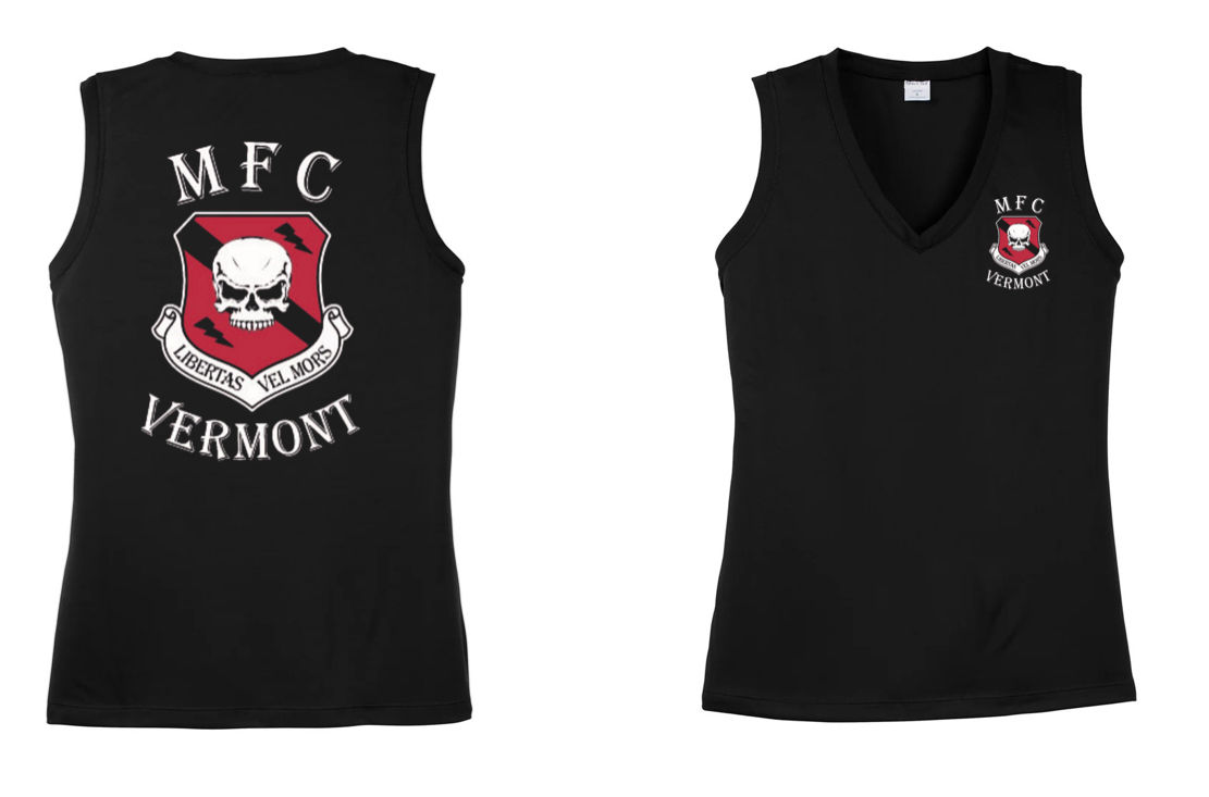 Ladies MFC Members Vermont Rocker Black Tank V-Neck Dry-Fit