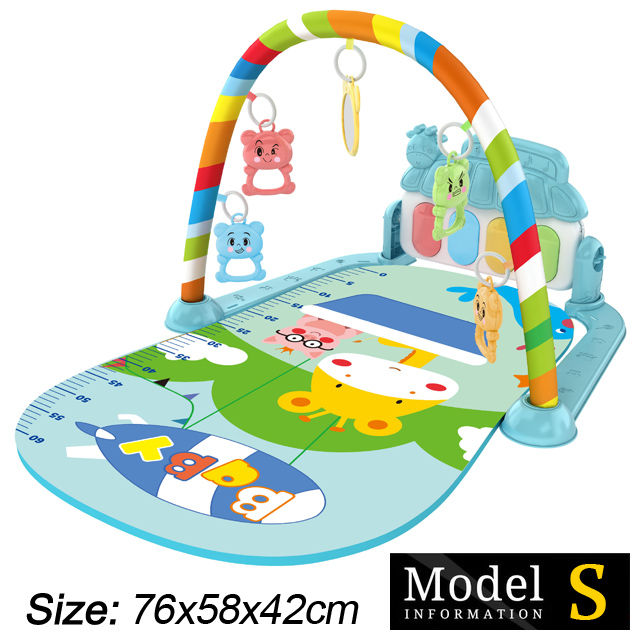 Thumbnail: Baby Fitness Stand Music Play Gym Activity Toys Newborn Piano Crawling Blanket P