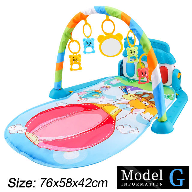 Thumbnail: Baby Fitness Stand Music Play Gym Activity Toys Newborn Piano Crawling Blanket P