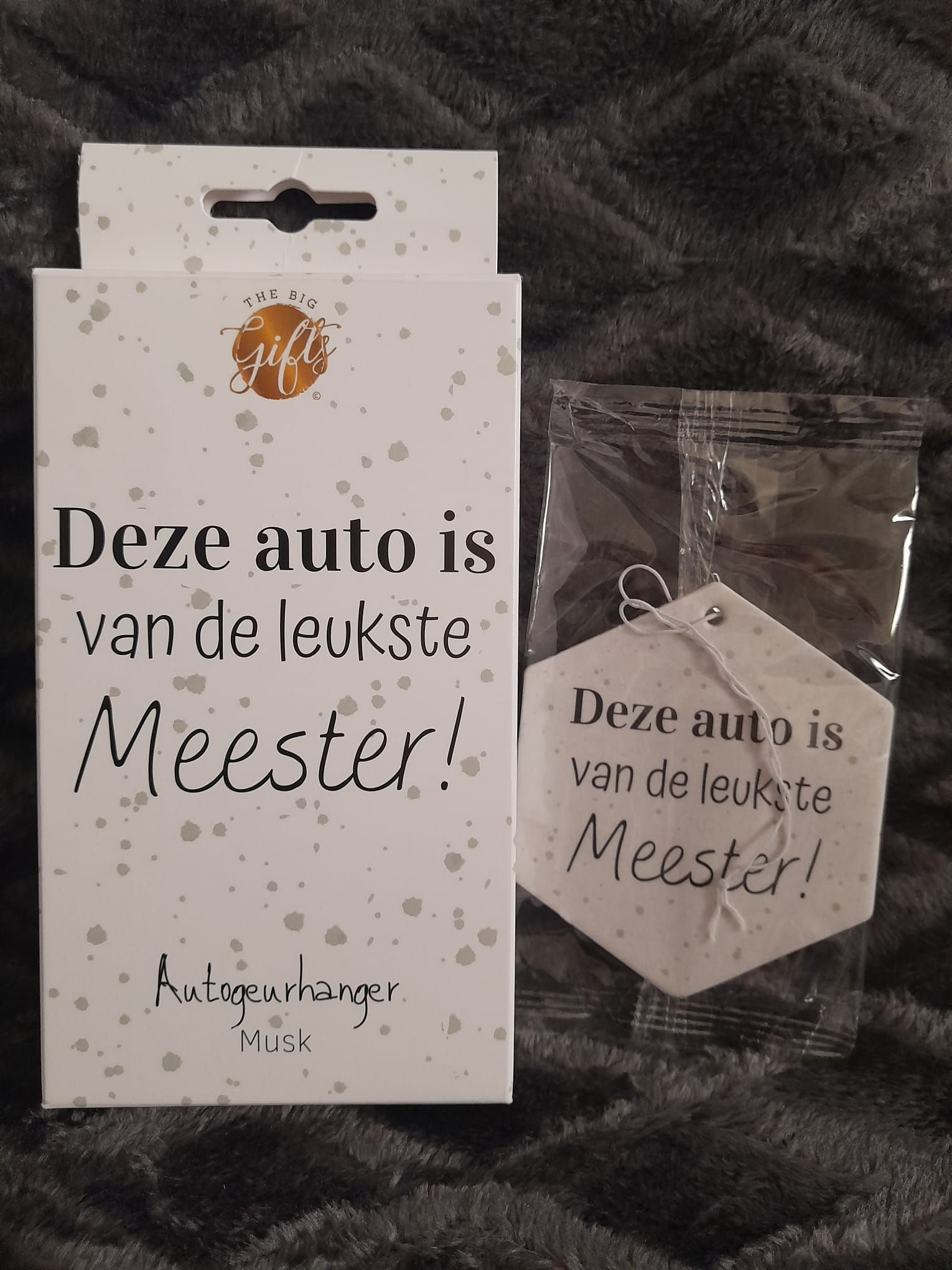 Autogeurhanger Deze auto is van de leukste meester