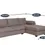 Thumbnail: Broadway Fabric LHS Sectional Sofa (3 + Lounger) In Beige Colour